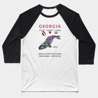 Georgia, North Atlantic Right Whale, Love, Valentines Day, State, Heart, Home Baseball T-Shirt